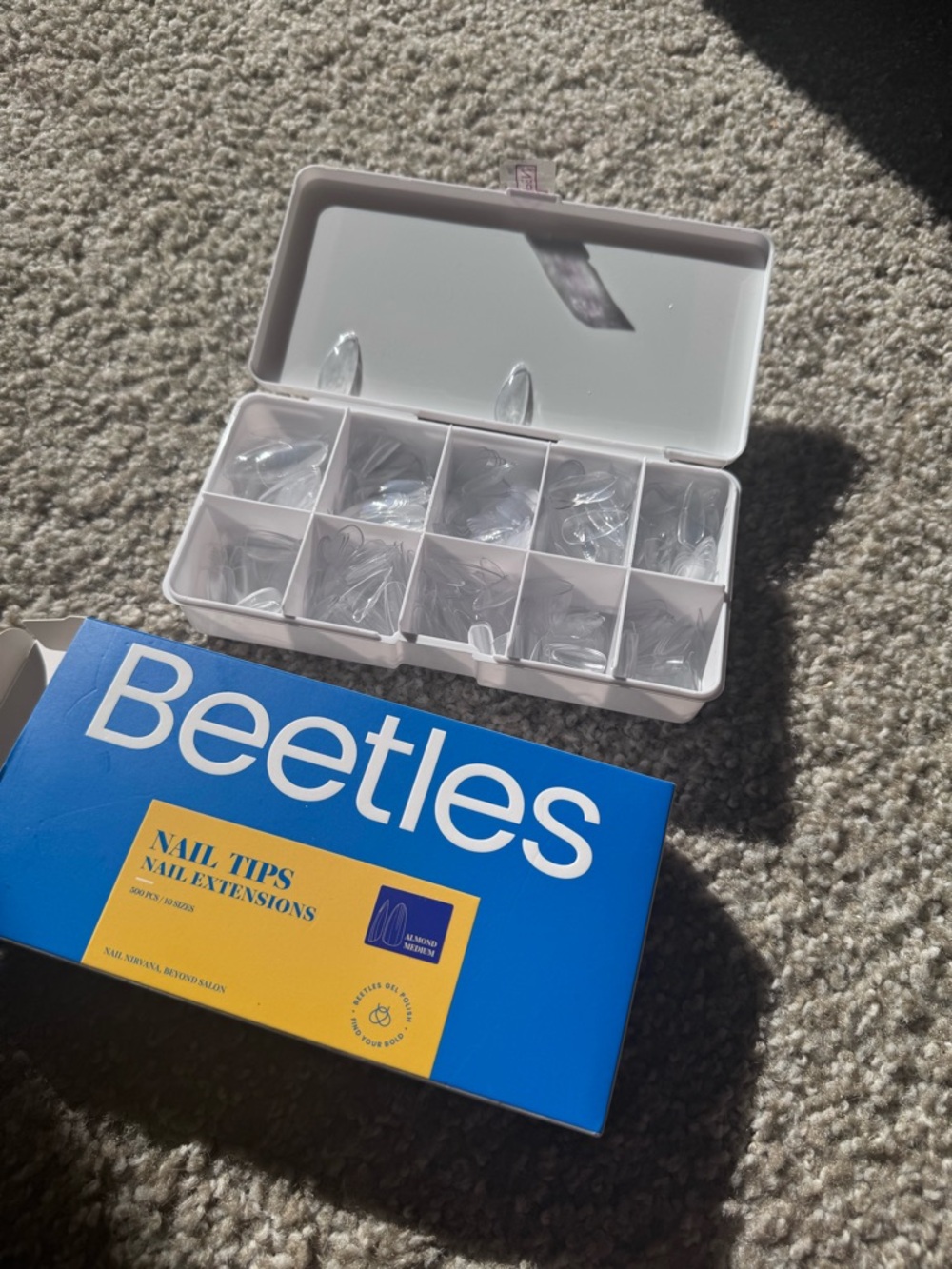Beetles Clear Nail Tips Pack — Medium Almond